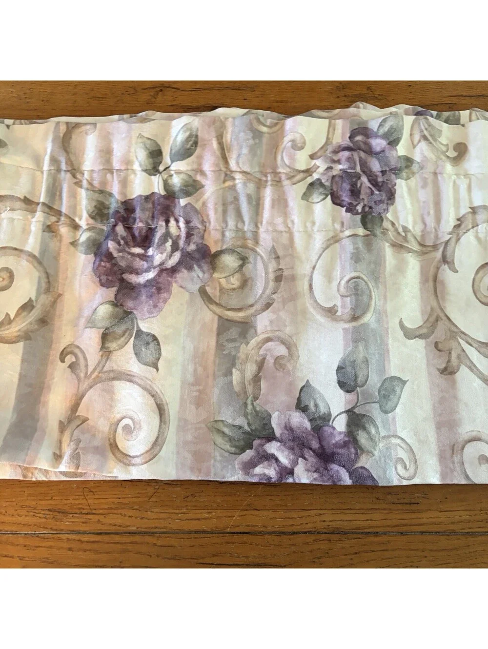 Croscill Chambord Cassis Amethyst Valance 17x78” Set Of 3 Purple Damask Valances